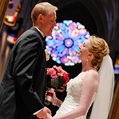 Wedding of Chris Pavasaris and Meghan Dyer at the Washington National Cathedral in Northwest Washington, D.C.  Wedding photography by Alex Wilson.